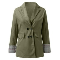 Pimfylm Womens Blazers Slim Fit Business Womens Jacket odijelo Zeleno 2xL