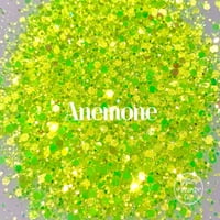 Glitter Heart Co. - Visokokvalitetni poliesterski sjaj -Canemone - 2oz torba - Neon Yellow Green Chunky Mix