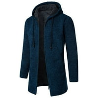 Xysaqa muške zatvarače up dukseve lete suleci sa kardiganskim džemper zimskom toplinom obloženom kardiganskom jaknom modni kaput sa džepom