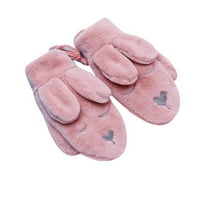 Slatki zečji ušni stil viseći rukavice za vrat zimske plus baršunaste tople rukavice za aktivnosti na otvorenom