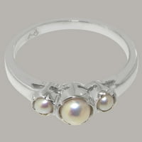 Britanci izrađeni srebrni kultivirani prsten sa srebrnim srebom - Opcije veličine - veličine 8,75