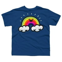 Joyous Rainbow Boys mornarički plavi grafički tee - Dizajn ljudi XL