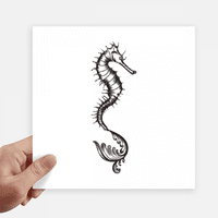 Hippocampus morski život crni ilustracijski naljepnici Oznake zidne slike laptop naljepnica samo ljepilo