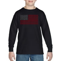 Dječačka riječ umjetnost dugih rukava - USA zastava
