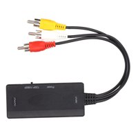 Pretvarač visoke rezolucije, napredna obrada signala Audio video adapter visoke rezolucije sa USB kablom za VCR za TV za DVD Black