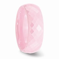 Ružičasti keramički prsten za venčani standard venčanog ventiranog poliranog