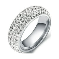 Keusn Hop Bling prsten ženski prstenovi za vjenčanje od nehrđajućeg čelika za žene muškarci nakit w