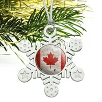 Rustikalna zastava Canada na drva od kandidature za snijeg od drveta