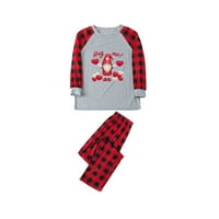 Absuyy podudaranje za porodičnu toplu božićnu kuću toplo ispisane pidžame dvodijelni mama set crvene veličine xl