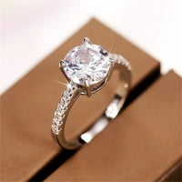 Geometrijski vjenčani prsten za žensko prsten od kristalnog prstena srebrne rinestone prstene geometrijske linije prstena za navijanje minimalni prsten minimalistički poklon za prsten za njene veličine prstenaste srebro