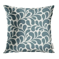 Geometrijski jednobojni cvjetni uzorak Vintage s plavim listovima listova apstraktni bacanje jastučnice za jastuk
