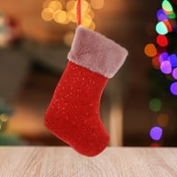 Biayxms Božićne čarape, viseća čarapa poklon torba Božićne bombonske poklon torbe za kućni zidni dekor