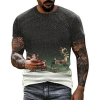 yubnlvae muns modni casual božićni sportovi ffitness na otvorenom 3D digitalni tisak majica kratka rukava majica