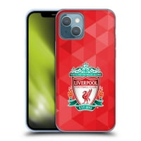 Dizajni za glavu Službeno licencirani Liverpool Football Club Crest Crveni geometrijski mekani gel Case kompatibilan sa Apple iPhone 13