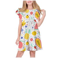 Pop prodavač Ljetni trend Ležerni digitalni tiskani haljina Dječja haljina za princeze