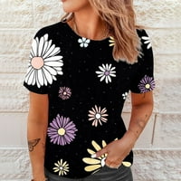 Awdenio majčin dan ženske bluze na prodaju Ženska ležerna seksi modna ljetna okrugla majica s kratkim rukavima bluza s kratkim rukavima