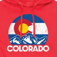 Instant poruka - Retro Colorado Planine zastava - Muška pulover s kapuljačom s kapuljačom