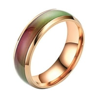 Fledorashia prstenovi za žene Mather's Day Darove Modna temperaturna osetljiva Glaze Sedam boja boja mijenjaju prstena