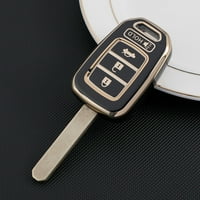 TOP-MA Auto daljinski ključ zaštitnik poklopca Shell FOB Case tipka za ključeve za 2013- Honda Accord Sports L Civic CR-V HR-V, crna