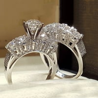 Lomubue Set Par prsten Rhinestone Inlaid sjajni luksuzni stil izvrsnog prstena za prste za banket