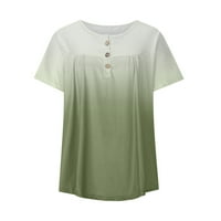 Žene sakriju trbuh top ljetni ruched closety tunika majica s kratkim rukavima dugim ombre dressy bluze za nošenje sa galadima