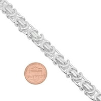 Chunky solid. Sterling srebrna ravna ogrlica od lanaca, + poklon kutija
