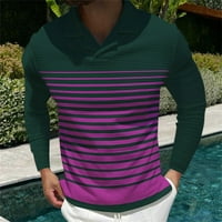 Advoicd muške majice ovratnik 3D digitalni tisak dugih rukava majica top bluza dugih rukava za muškarce za muškarce