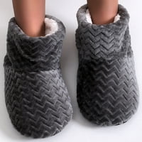Eloshman ženske meke fleke udobne tople papuče čizme ugodno u zatvorenom povuku na kućnu cipelu s nepropusnim pogonom