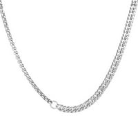 Lanac klavikula, srebrni minimalistički TI čelični ogrlica 19,7in jednostavan za partiranje za zabavu za muškarce