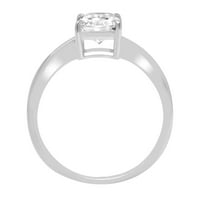 1. CT sjajan zračni rez simulirani dijamant 14k bijeli zlatni pasijans prsten sz 5.75