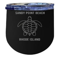 Sandy Point Beach Rhode otok Oz Crni lasersko izolirano vino od nehrđajućeg čelika