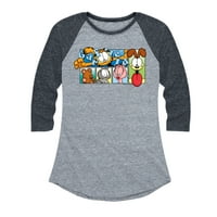 Garfield - Likovi - Ženska grafička majica Raglan