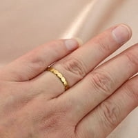 Slobodni prsten GEOMETRIJSKI Prsten minimalni šesterokutni prsten od nehrđajućeg čelika Moderni dainty sitni trendy prstenovi minimalistički