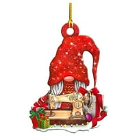 Božićno drvsko drveno gnome lutka privjesak zimska božićna tematska zabava Country Collyhouse Dekor za Xmas stablo prozor