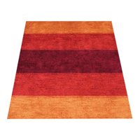 Rugsotički tepisi Ručni loom, suvremena prostirka od svile, narančasta, crvena, 8'x10 '