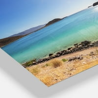 Dizajnerska umjetnost 'Plava Baja California Beach' Fotografski otisak na metalnom setu