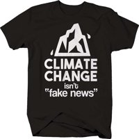 Klimatske promjene nisu lažne vijesti Stvarnost majica za muškarce Mala tamno siva