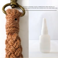 Meuva Handwoven Key Chain Privjesak pamučni kabel Privjesak Crochet Key remen Privjesak Ornament Craft Jewels Ornament Set String zavjese za vrata