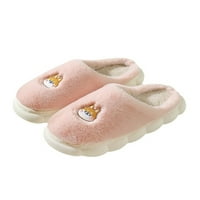 Oucaili muns plipperi kućne cipele Fluffy Fuzzy Slipper Udoban klizanje na toplim cipelama Ženski pas Pink 5,5-6