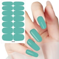 Valentinovo naljepnice za nokte čiste boje u boji pune omotače poljske naljepnice samo-asesivne naljepnice za nokte za žene i djevojke