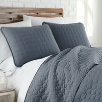 Southshore Fine Posteljina prevelika posteljina posteljina za prekrivanje lagana, meka prekrivač prekrivača sa jednom odgovarajućem sham čeličnom plavom plavom, blizancima Twin XL