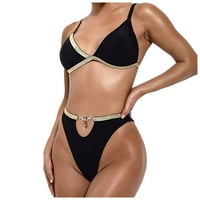 Žene kupaći kostim dvodijelni čvrsti kupaći kupaći kupaći kostimi Bikini kupaći odijelo
