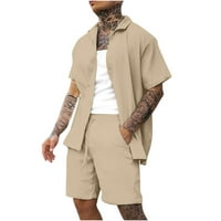 Muška košulja postavlja kratki rukav casual gumb prema dolje Hipi Thirts Hotsas setovi ljetne modne odjeće za plažu