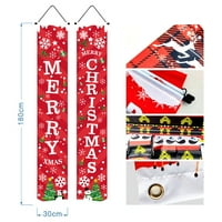 Par sretan božićni orah vojnik Drawier Decor Dobrodošli Santa Vratna banner za uredna vrata Seoska kuća