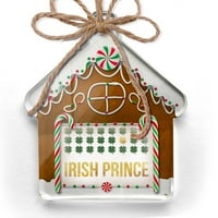 Ornament je tiskao jednog obogatog Irca Princa Svetog Patričkog dana Gold Shamrock Božić Neonblond