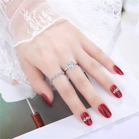 Kiplyki Veleprodaja korejske modne moisanite snježne prstene pozlaćene svjetlo luksuzne grupe Inlaid simulacija svijetli cirkon