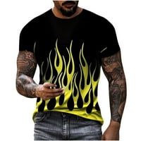 Lilgiuy Kompresijske košulje za muškarce Unise Dnevna majica 3D Ispis Grafički ispis Plamen Ispis Kratki rukav Na vrh Ležerne bluze