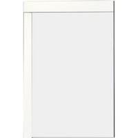 Američke mašte 23.5-in. W 35,5-in. H Moderna zrcalica za drvo-furnir u bijeloj boji, AI-652