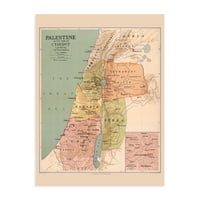 Palestina karta u vrijeme Krista Vintage Poster Wall Art Print