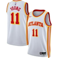 Unise Nike Trae Young White Atlanta Hawks Swingman Jersey - Edition Udruženja
